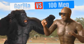 人間100人をなぎ倒す『Gorilla Vs 100 Men』ついにSteamでリリース! おなら・パンチ・衝撃波で人類を粉砕せよ